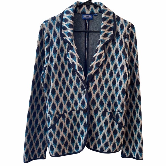 Pendleton Jackets & Blazers - PENDLETON Ikat Blue/Gray Blazer Jacket